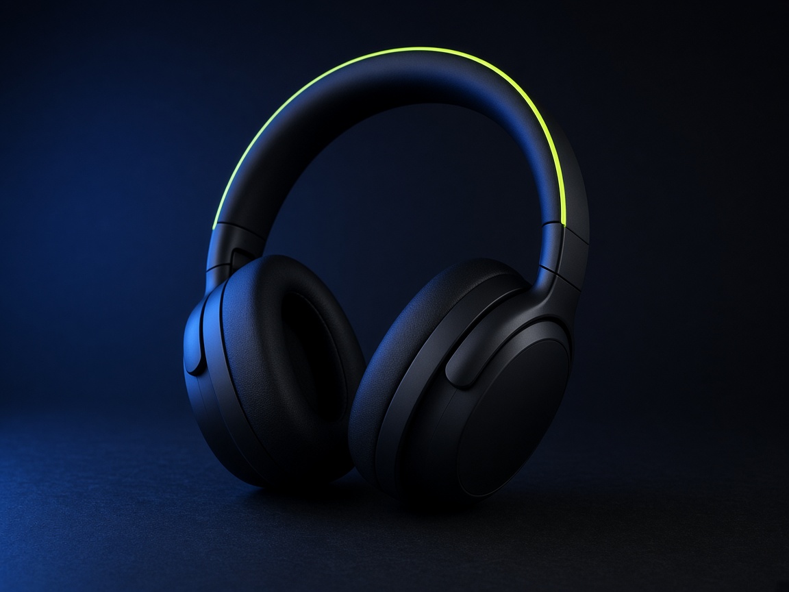 Casque fermé noir avec un fin liseré vert sur l’arceau